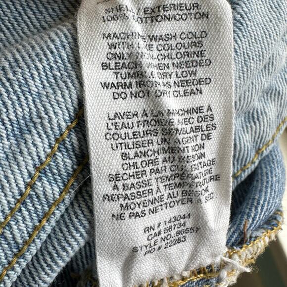 Avec Les Filles Destructed Sun Washed Blue Denim Shorts - Picture 8 of 8